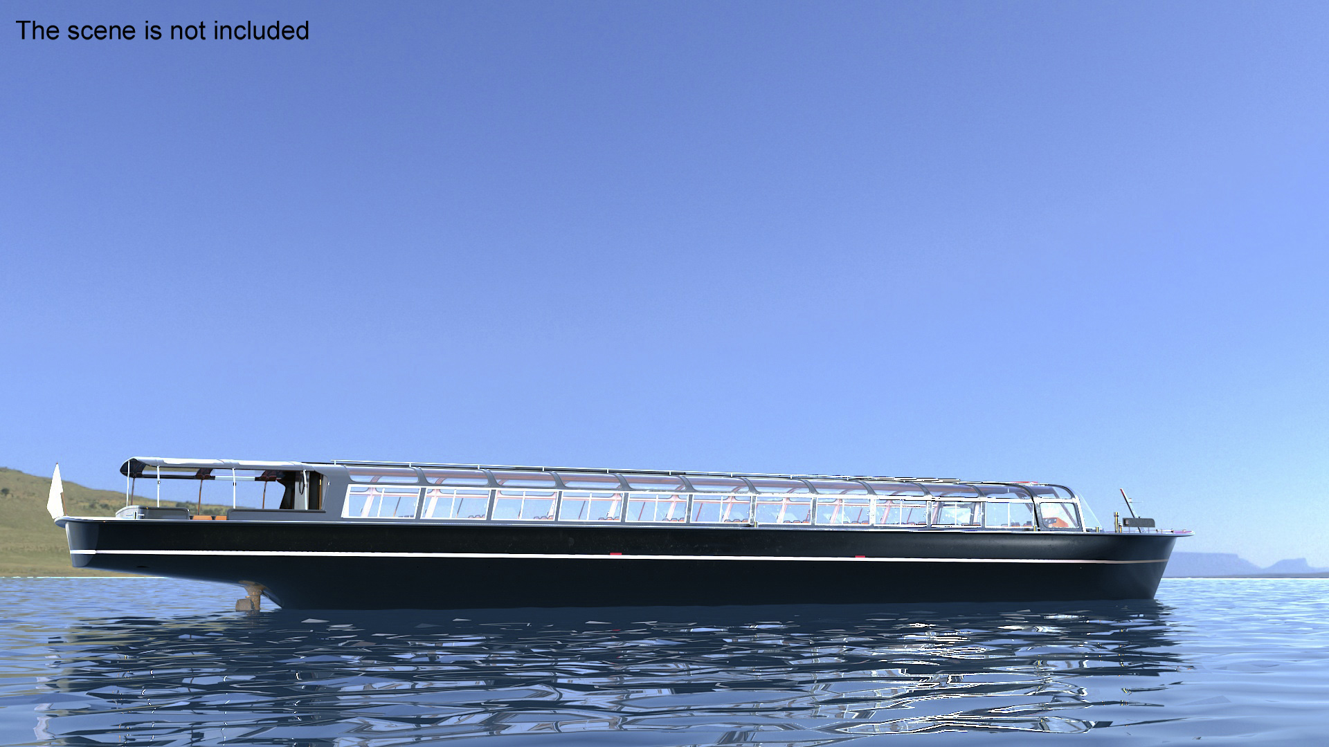 Cruise Black Boat 3D