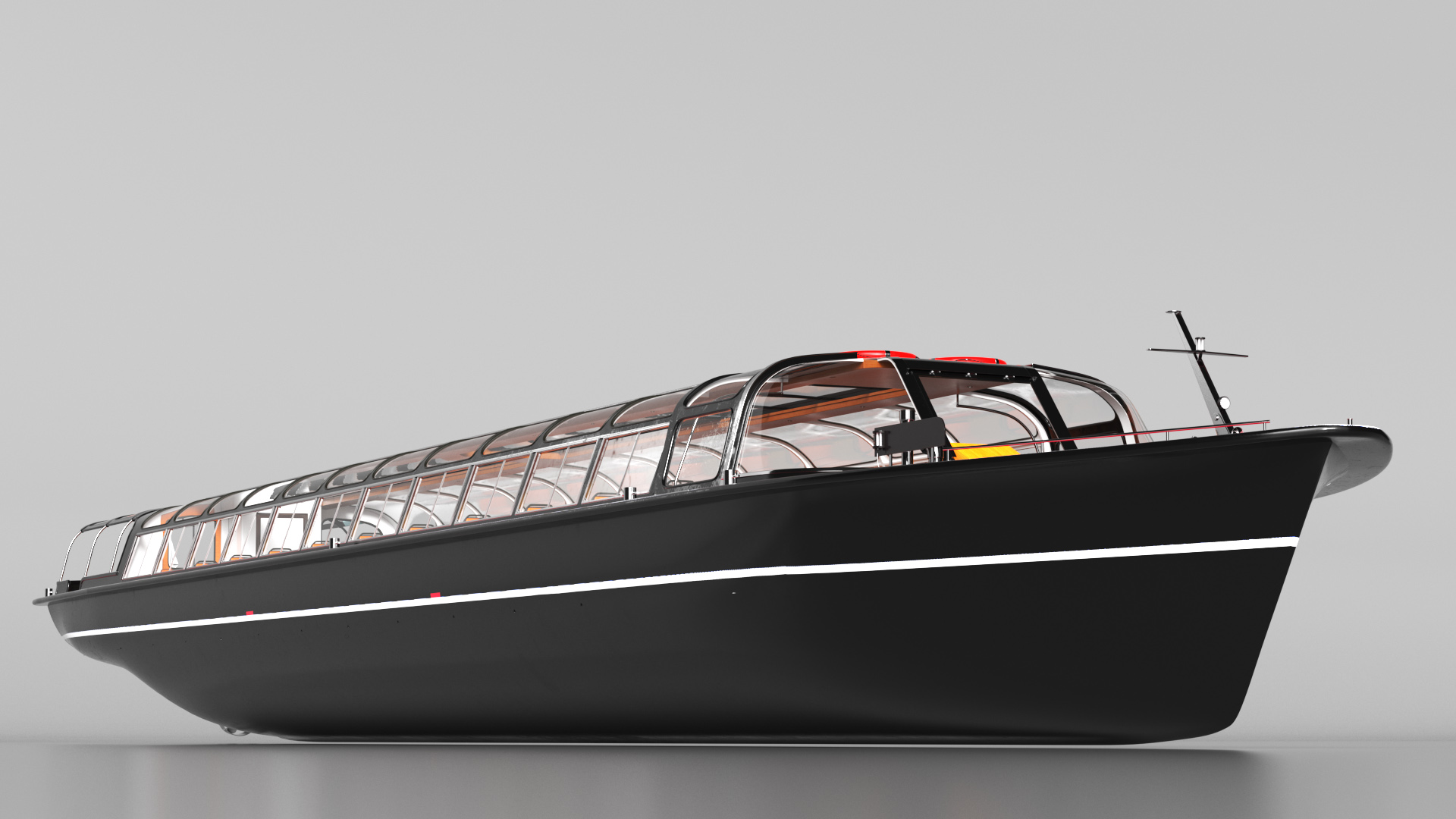 Cruise Black Boat 3D