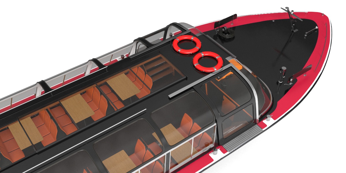 Cruise Black Boat 3D