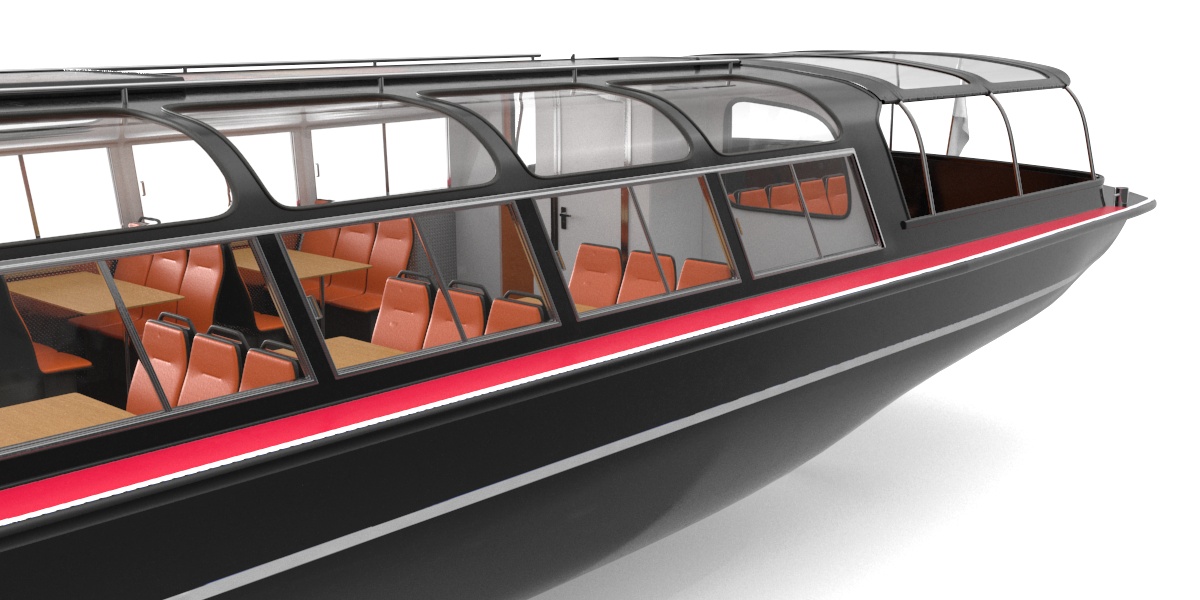 Cruise Black Boat 3D