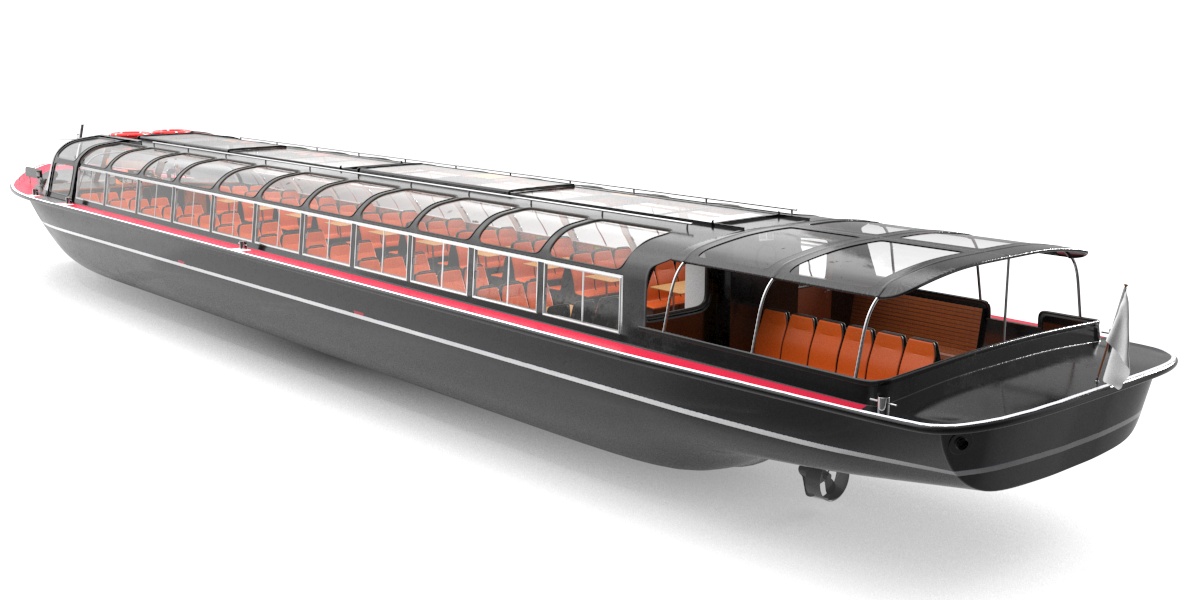 Cruise Black Boat 3D