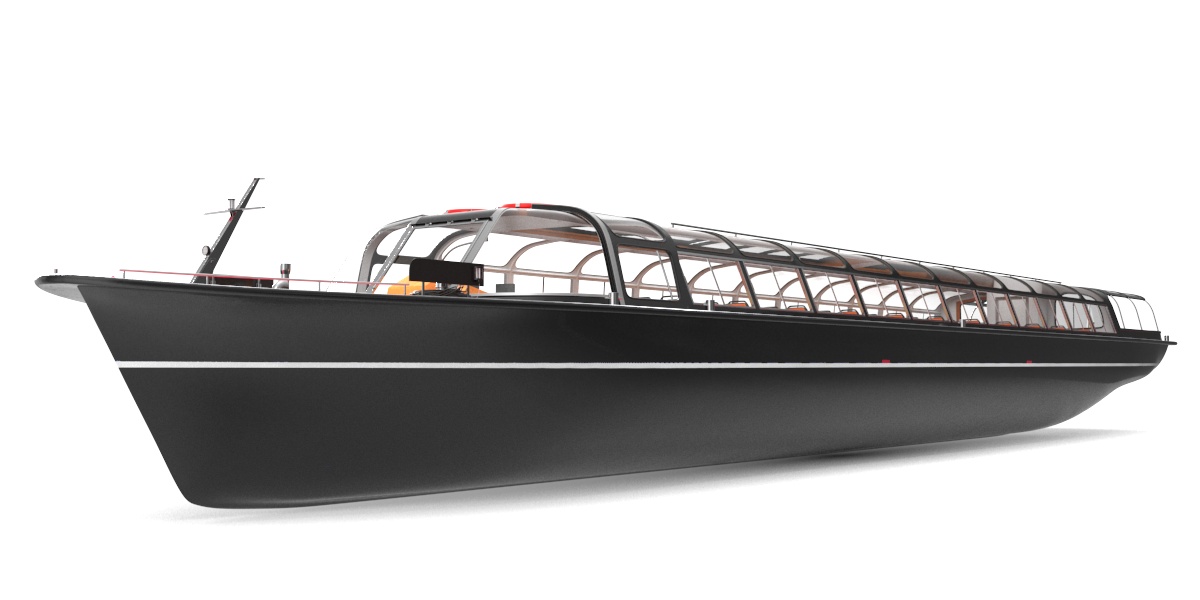 Cruise Black Boat 3D