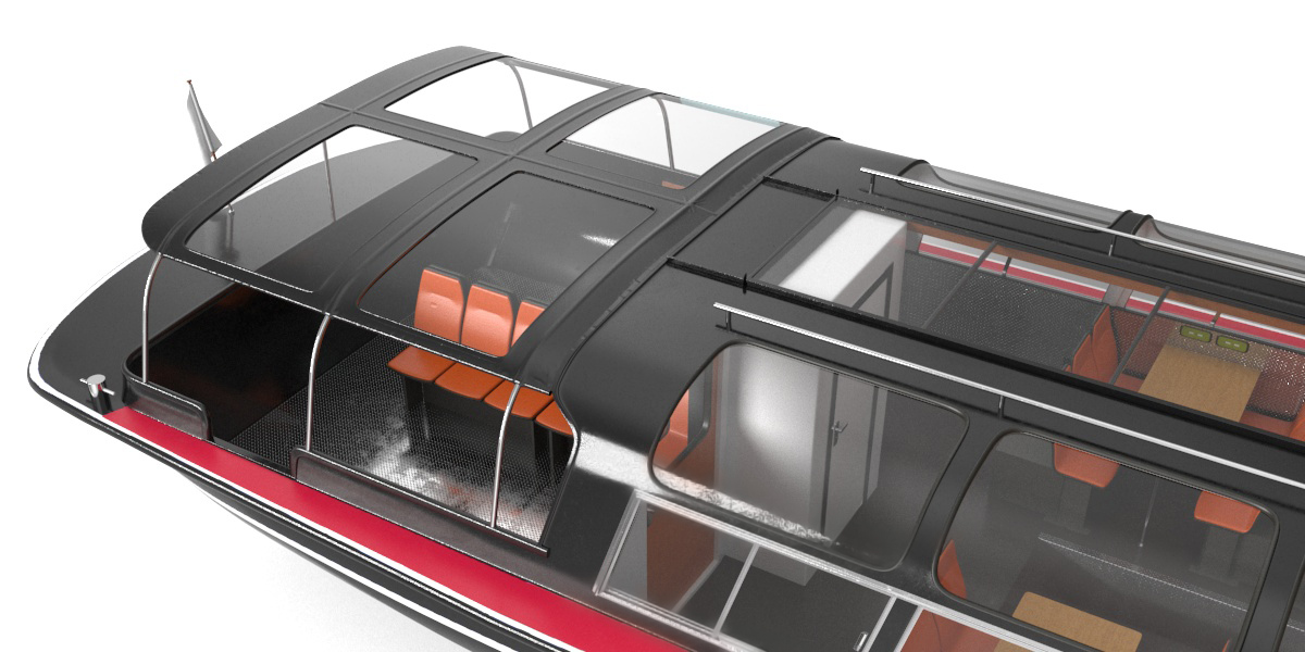 Cruise Black Boat 3D