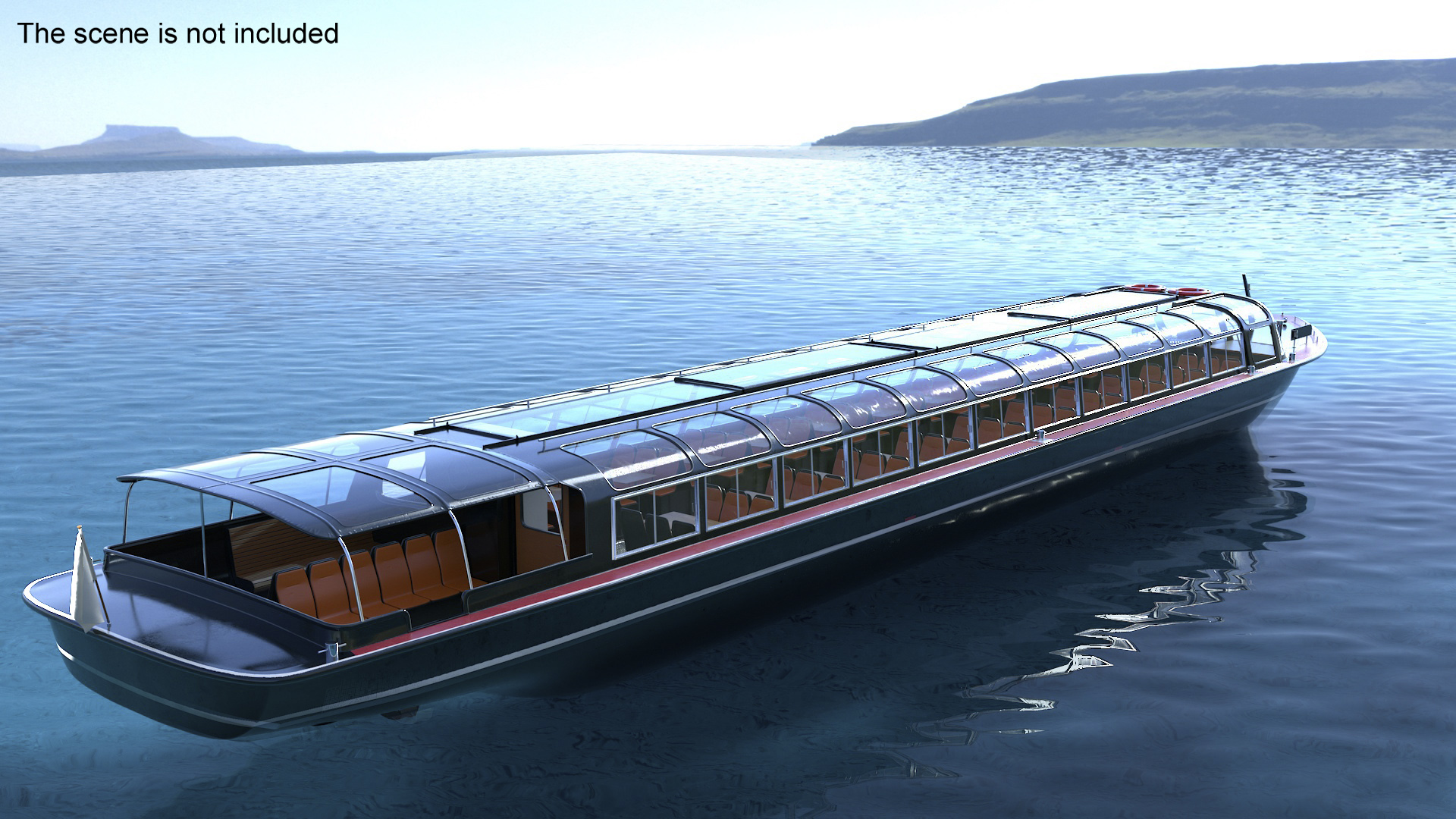 Cruise Black Boat 3D