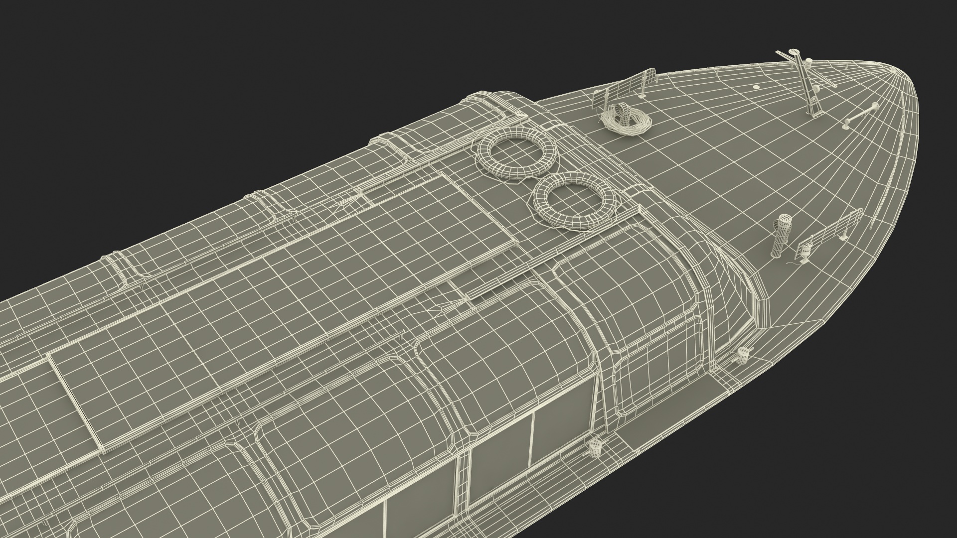 Cruise Black Boat 3D