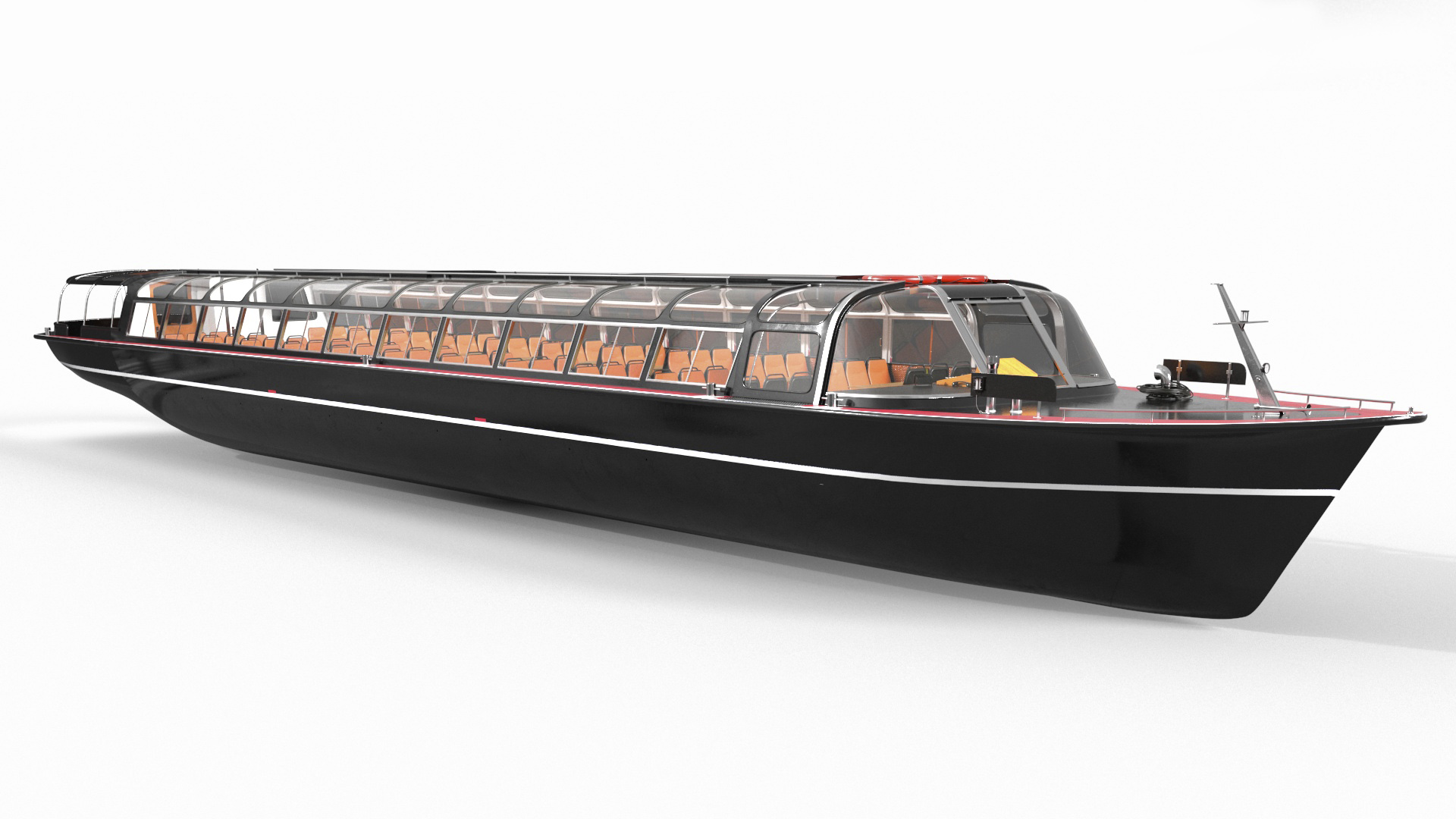 Cruise Black Boat 3D