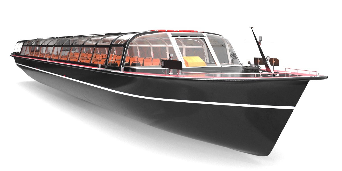 Cruise Black Boat 3D
