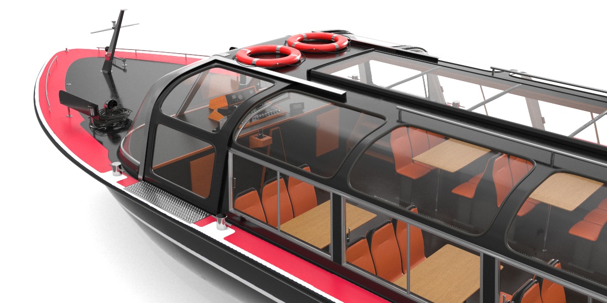 Cruise Black Boat 3D