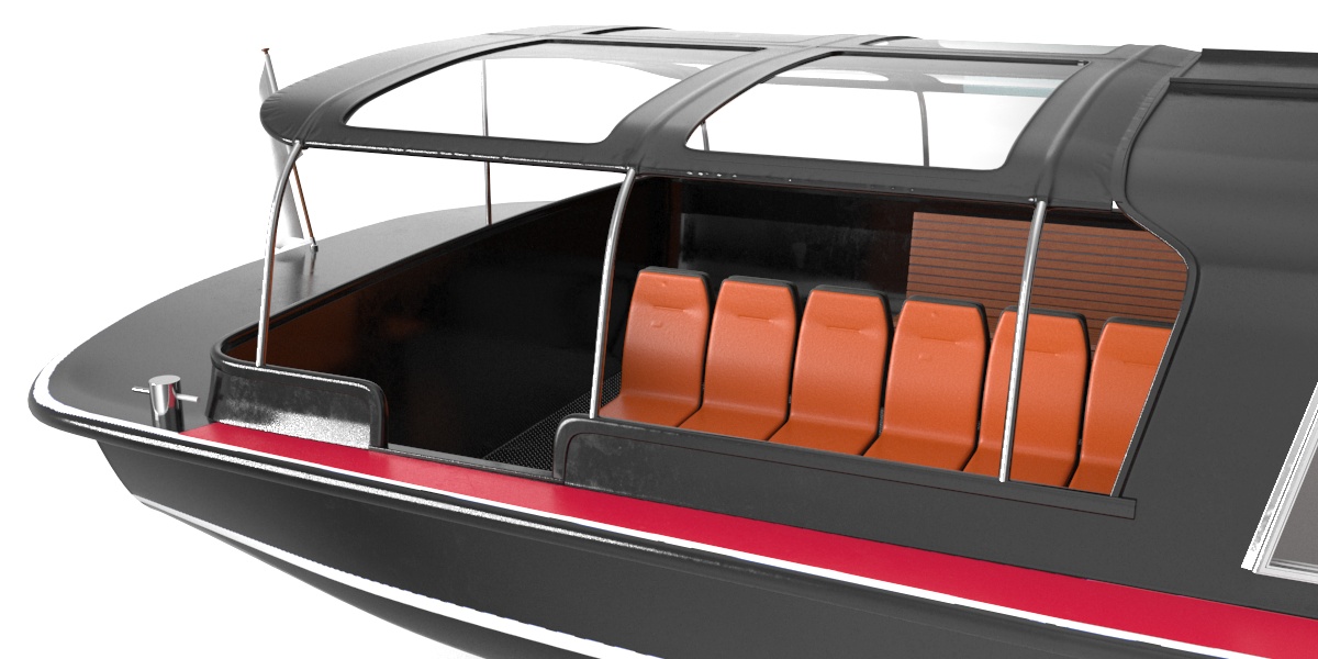 Cruise Black Boat 3D