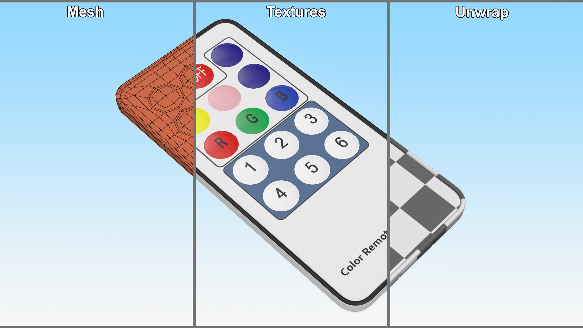 LED Light Remote Controller 3D