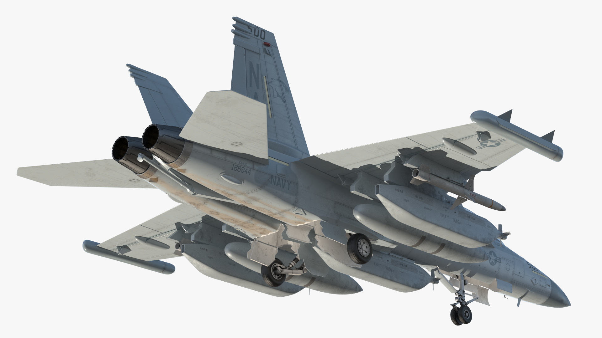 Boeing EA 18G Jet Aircraft Simplified 3D