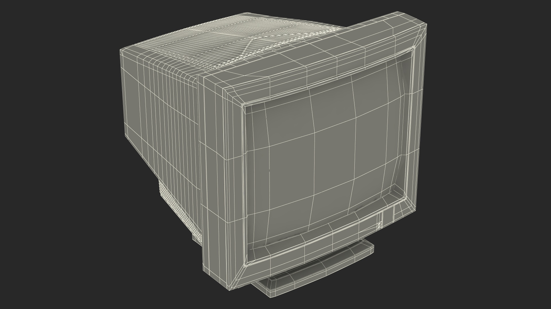 Vintage CRT Monitor 3D model