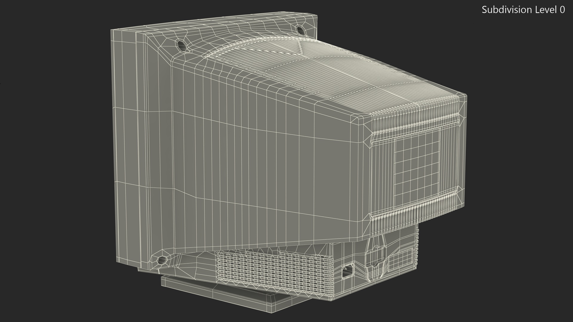 Vintage CRT Monitor 3D model