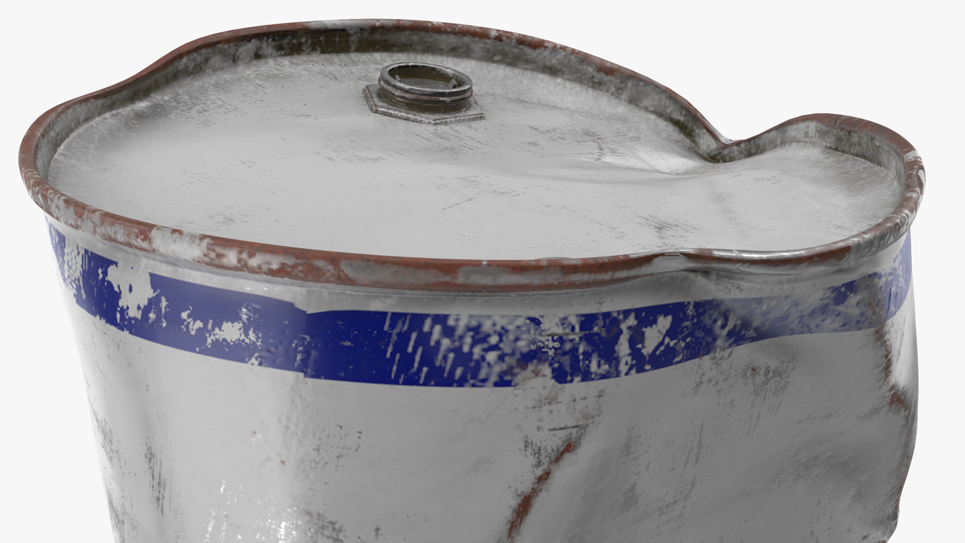 Damaged Motor Oil Barrel 3D model