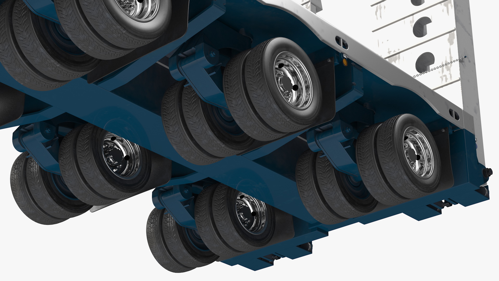 3D model Cabover Truck with Bulldozer on Heavy Transport Trailer