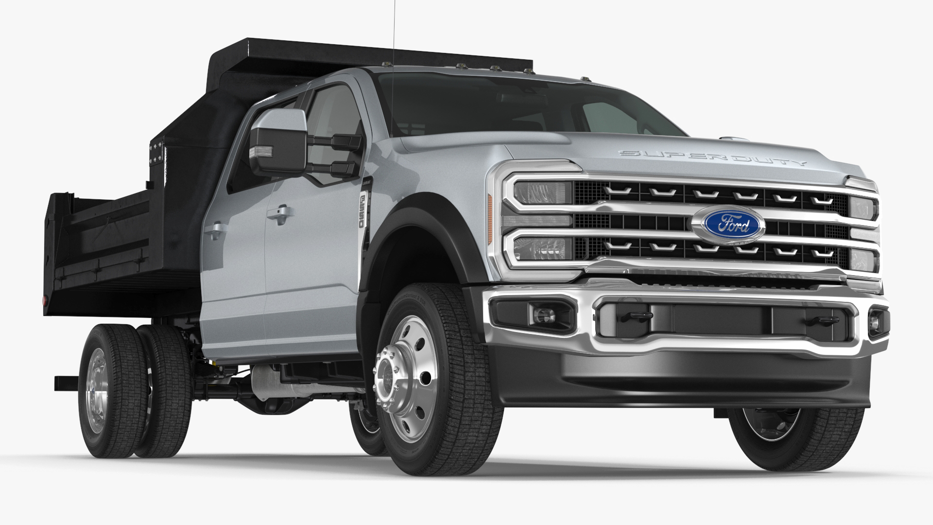 3D Ford Super Duty 2023 F-550 DRW Lariat Silver Metallic model