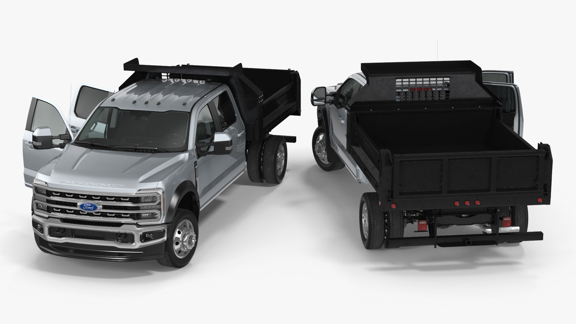 3D Ford Super Duty 2023 F-550 DRW Lariat Silver Metallic model