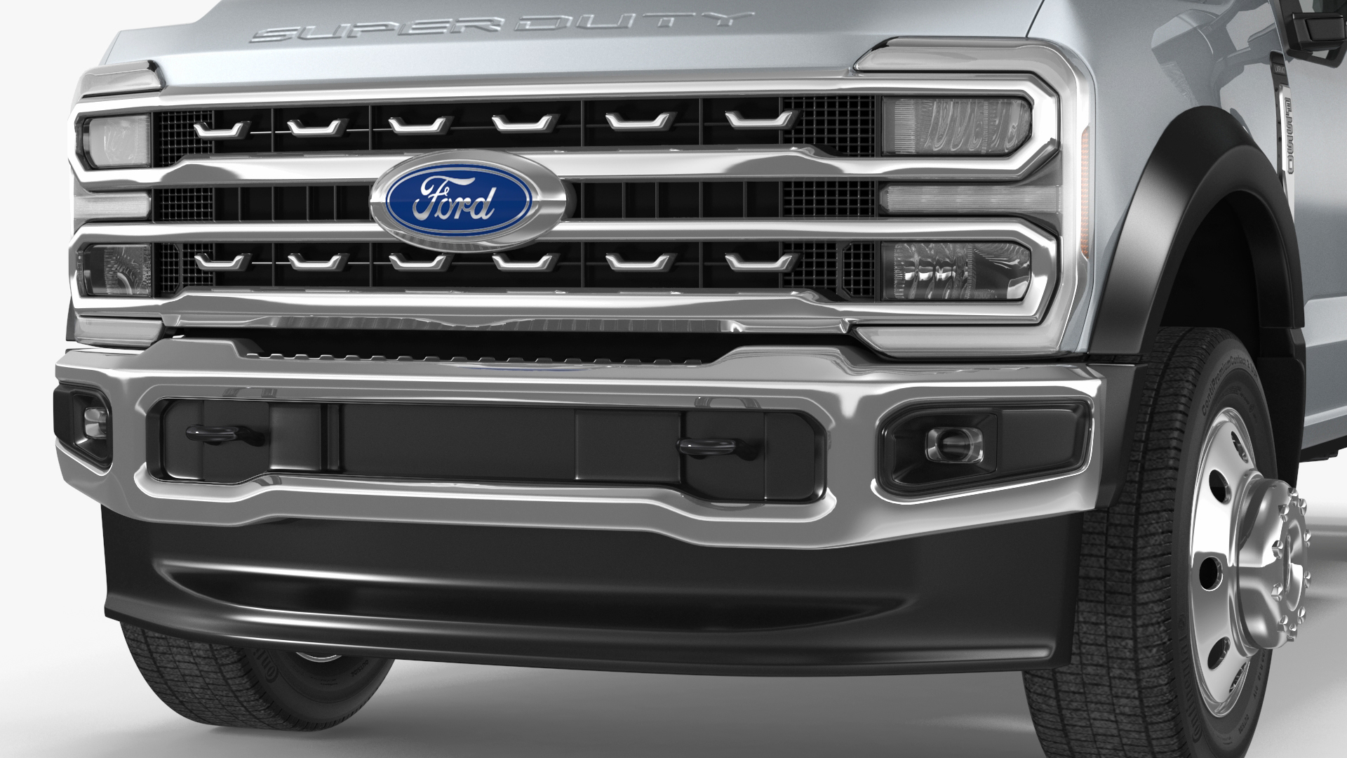 3D Ford Super Duty 2023 F-550 DRW Lariat Silver Metallic model