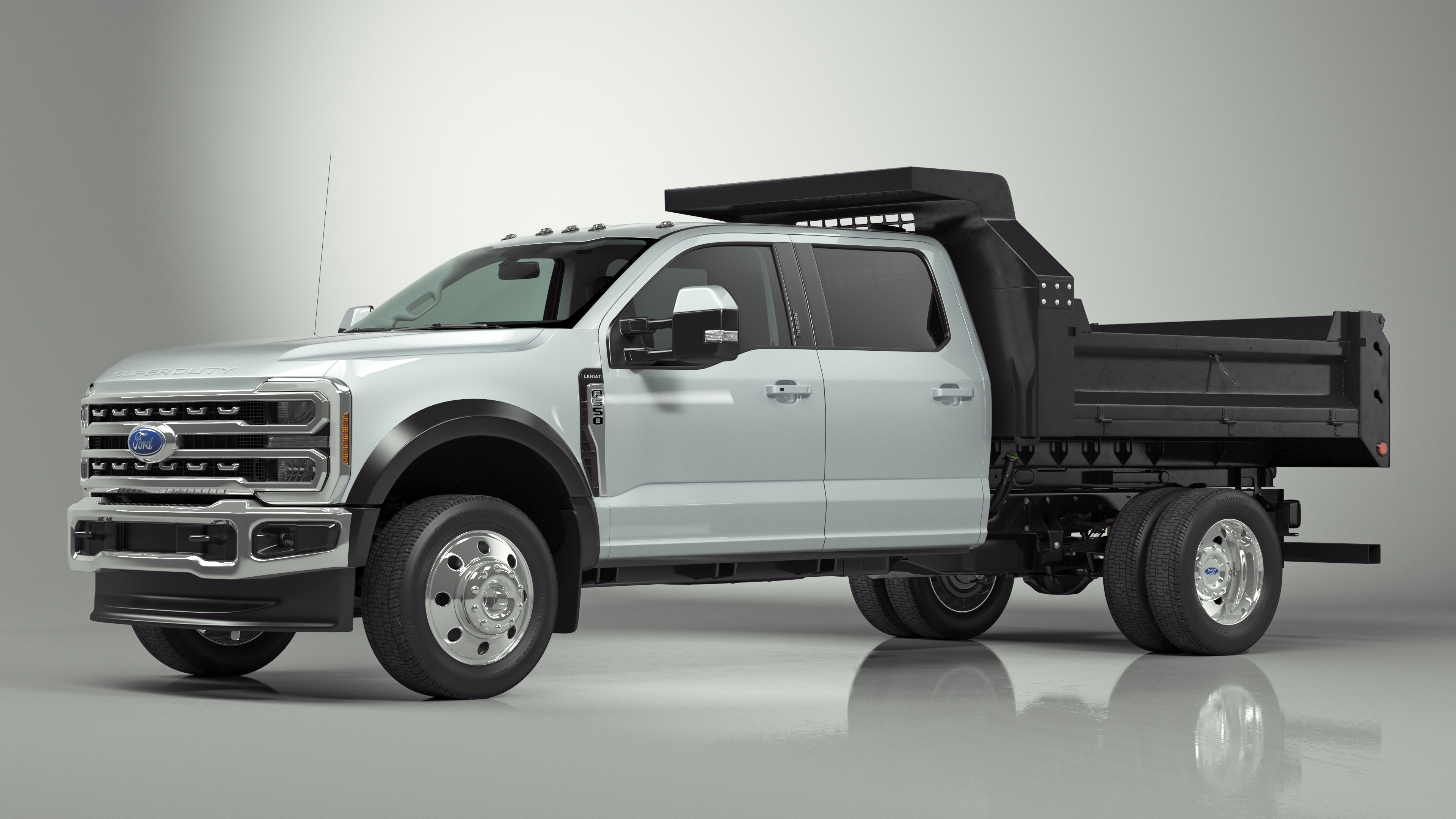 3D Ford Super Duty 2023 F-550 DRW Lariat Silver Metallic model
