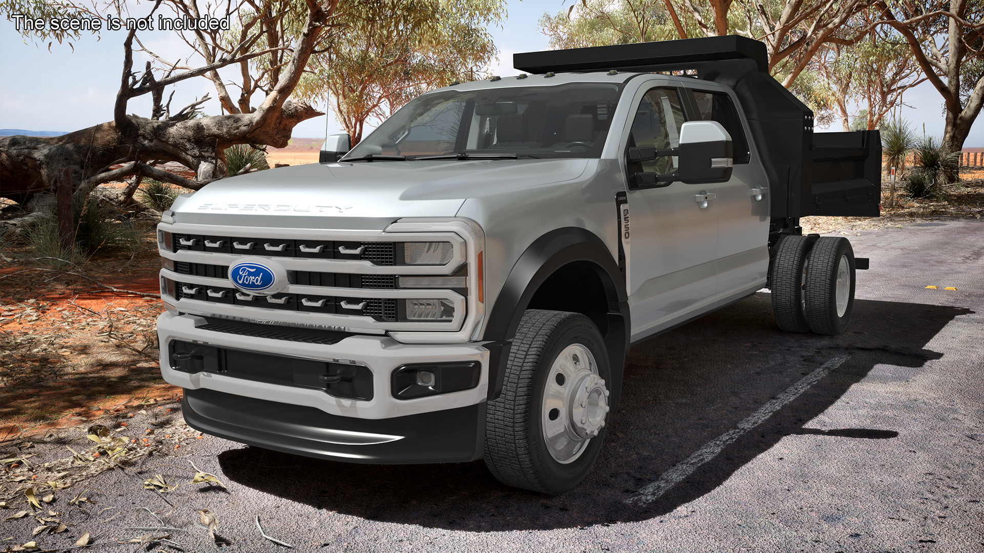 3D Ford Super Duty 2023 F-550 DRW Lariat Silver Metallic model