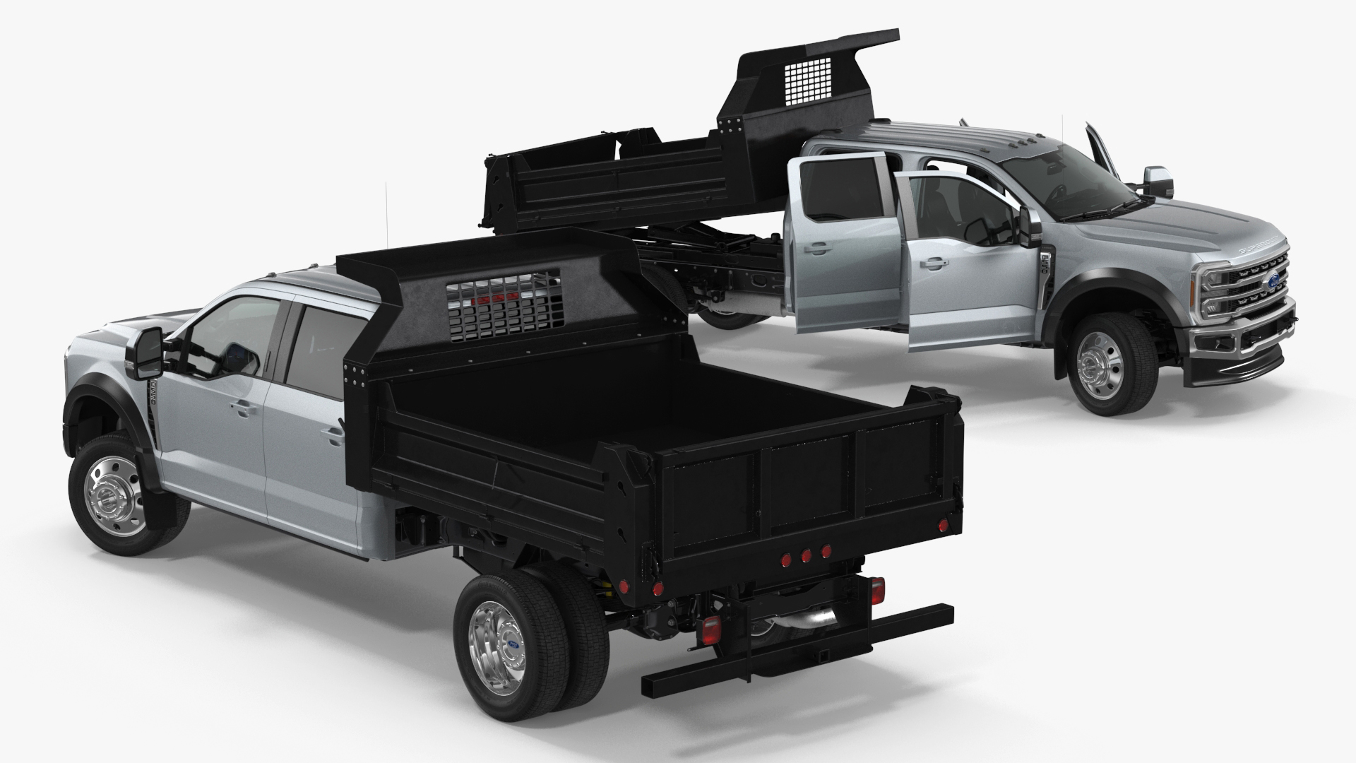 3D Ford Super Duty 2023 F-550 DRW Lariat Silver Metallic model