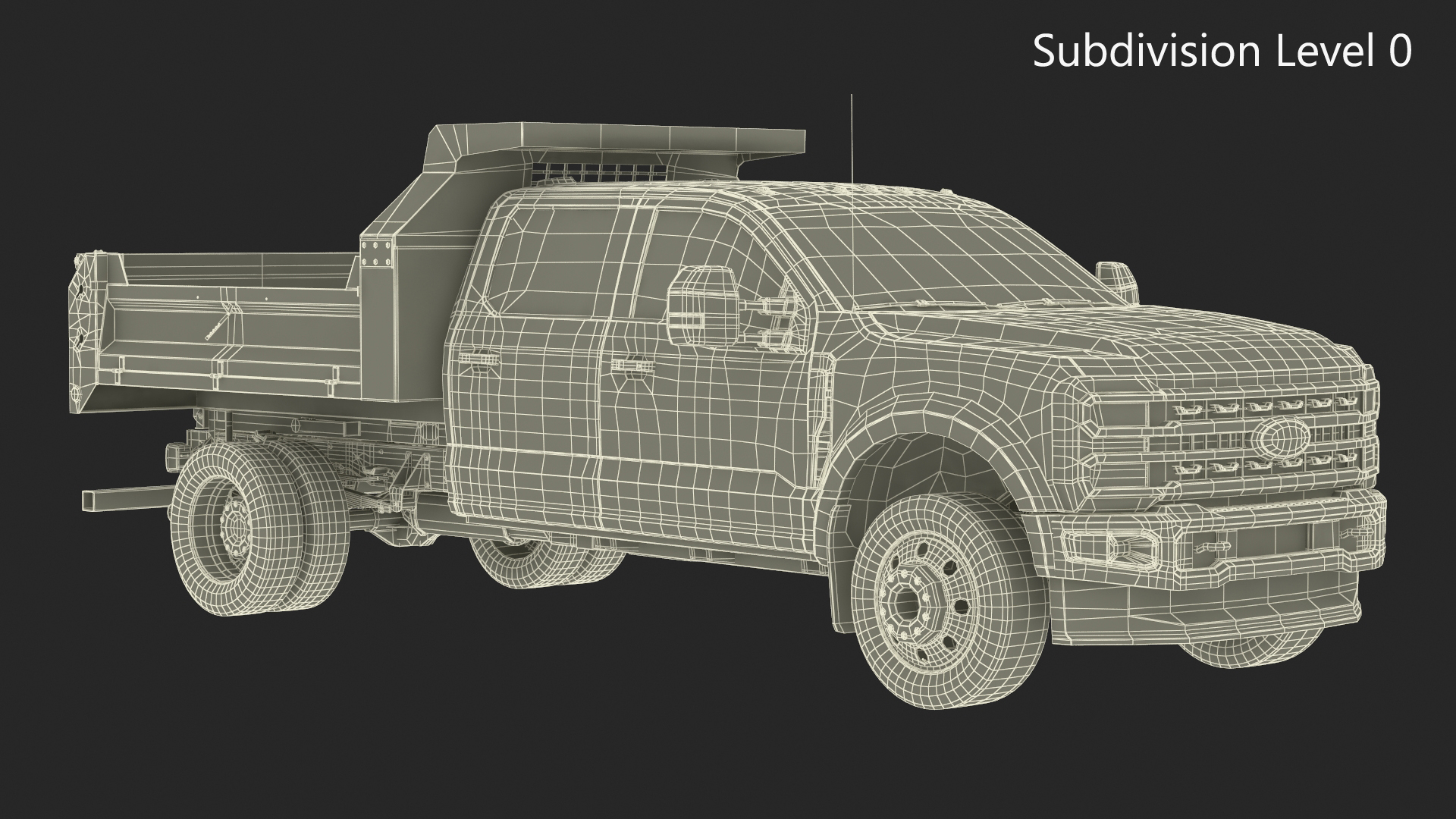 3D Ford Super Duty 2023 F-550 DRW Lariat Silver Metallic model