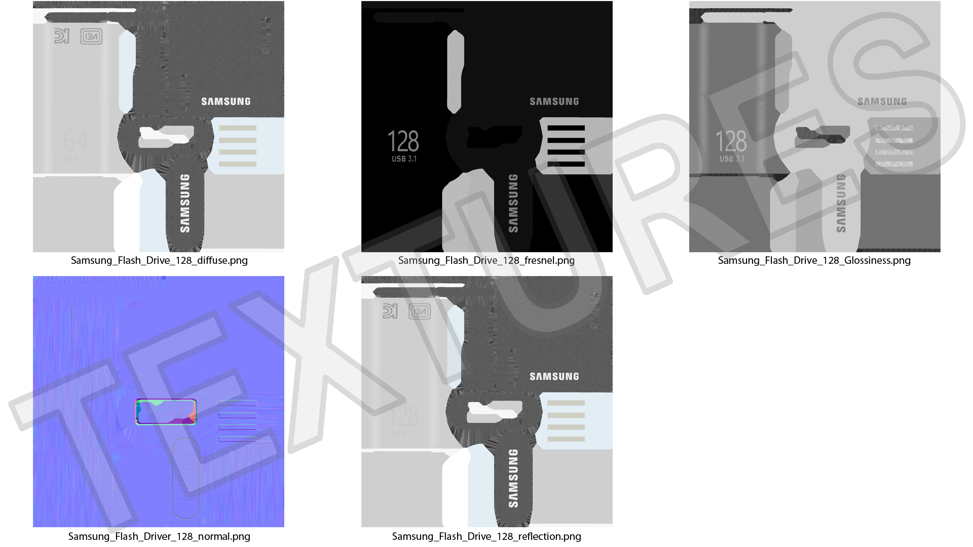 3D model Flash Drive Samsung 128Gb