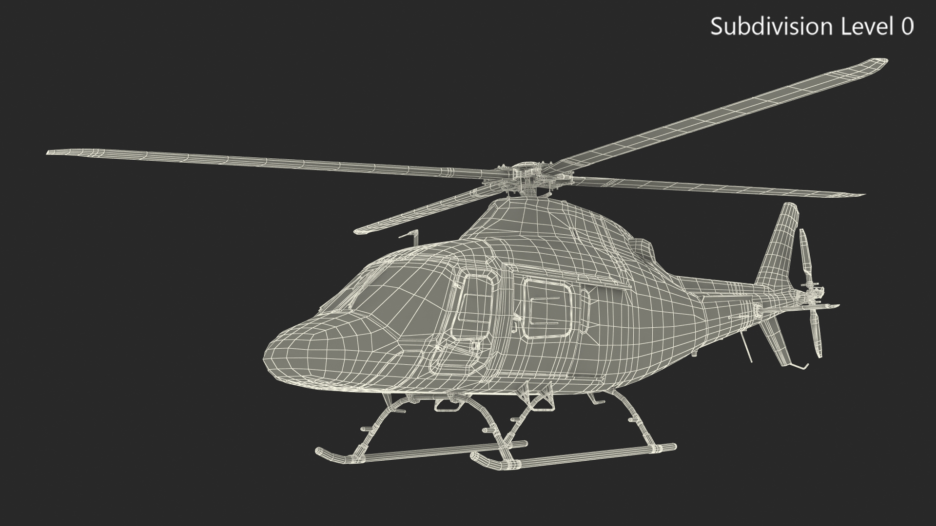3D Leonardo AgustaWestland AW119 Helicopter Blue Rigged for Maya