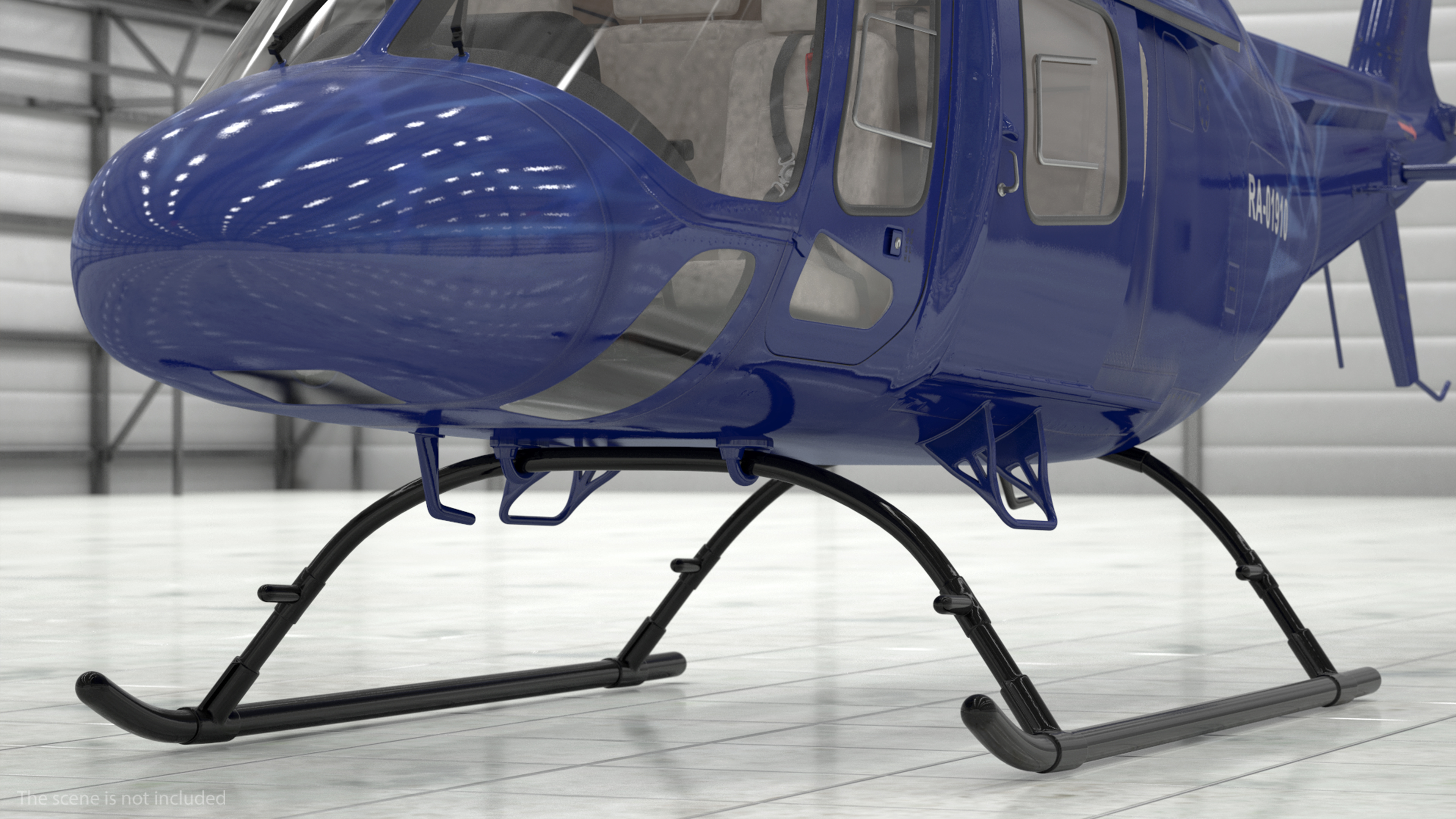 3D Leonardo AgustaWestland AW119 Helicopter Blue Rigged for Maya