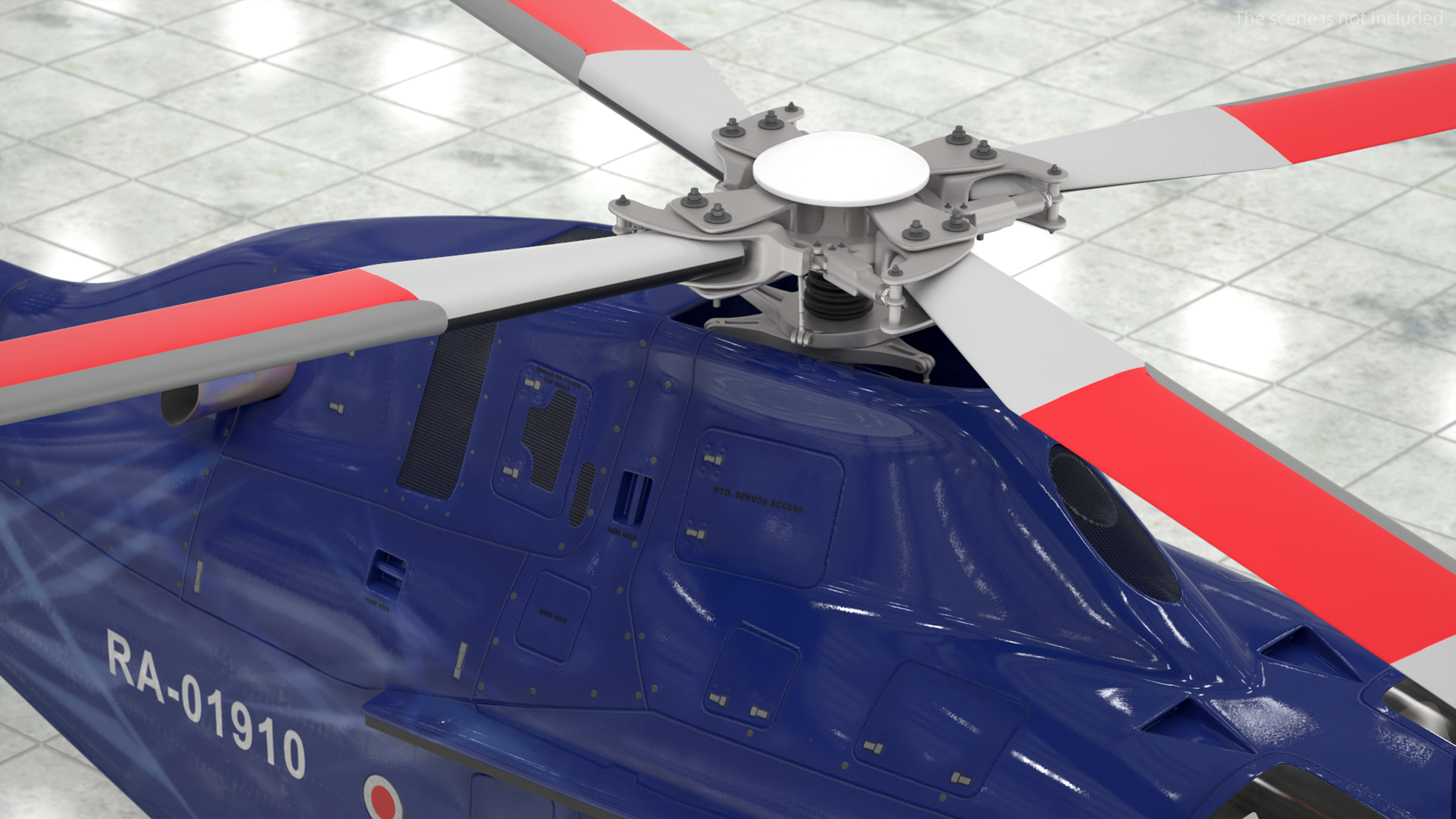 3D Leonardo AgustaWestland AW119 Helicopter Blue Rigged for Maya