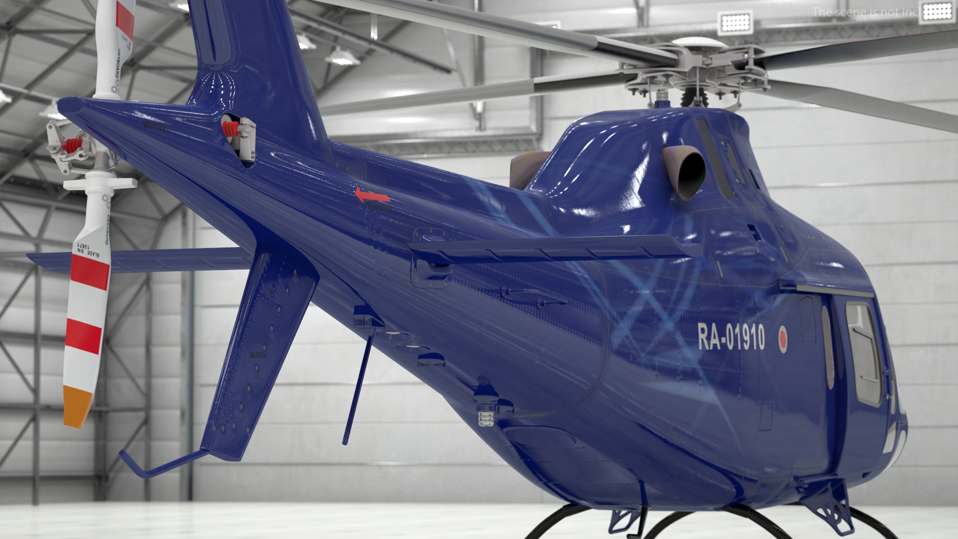 3D Leonardo AgustaWestland AW119 Helicopter Blue Rigged for Maya