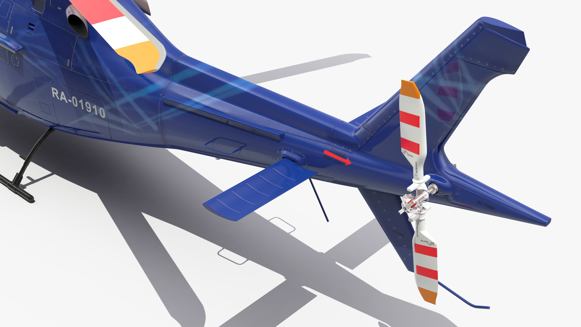 3D Leonardo AgustaWestland AW119 Helicopter Blue Rigged for Maya
