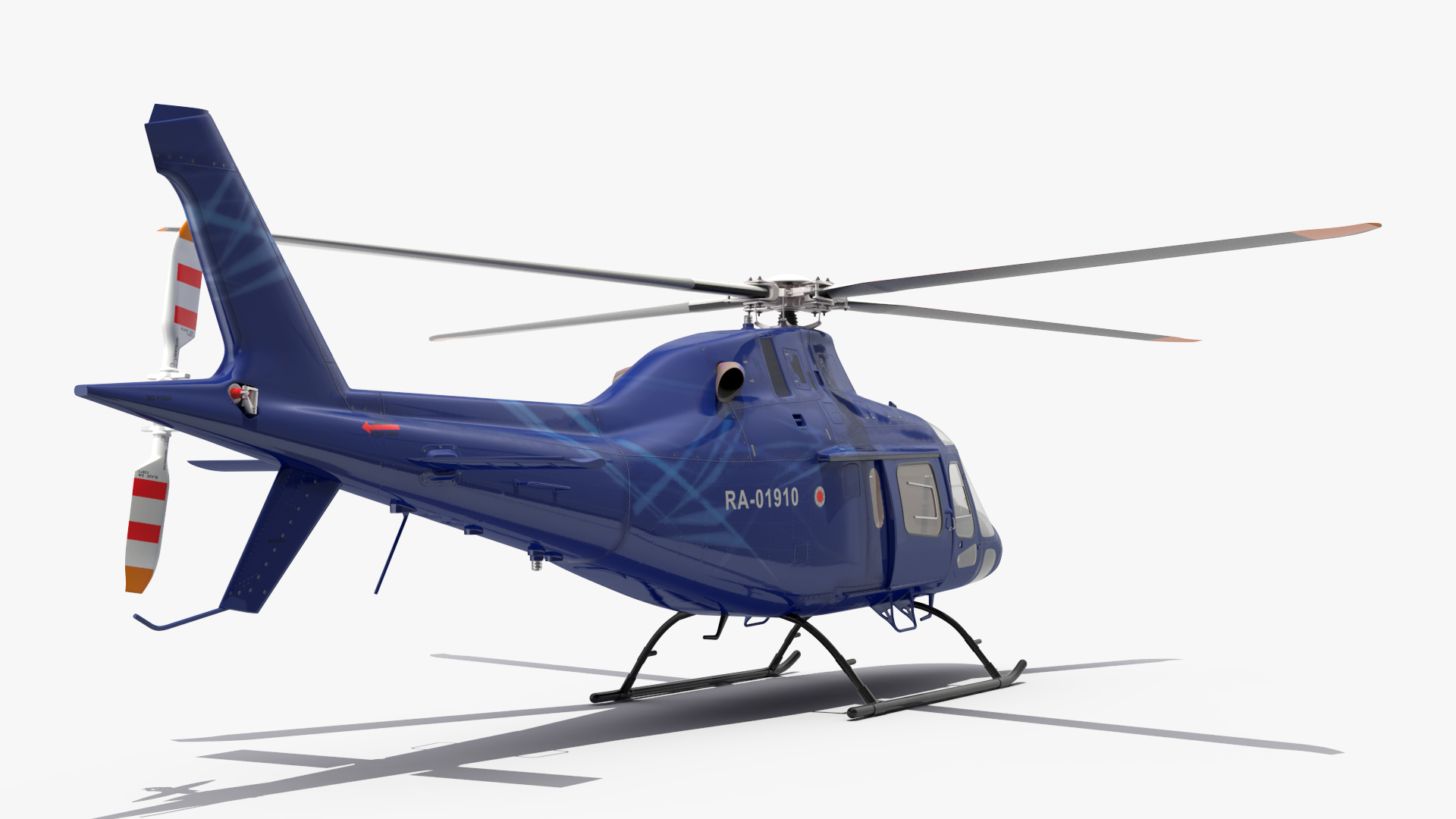 3D Leonardo AgustaWestland AW119 Helicopter Blue Rigged for Maya