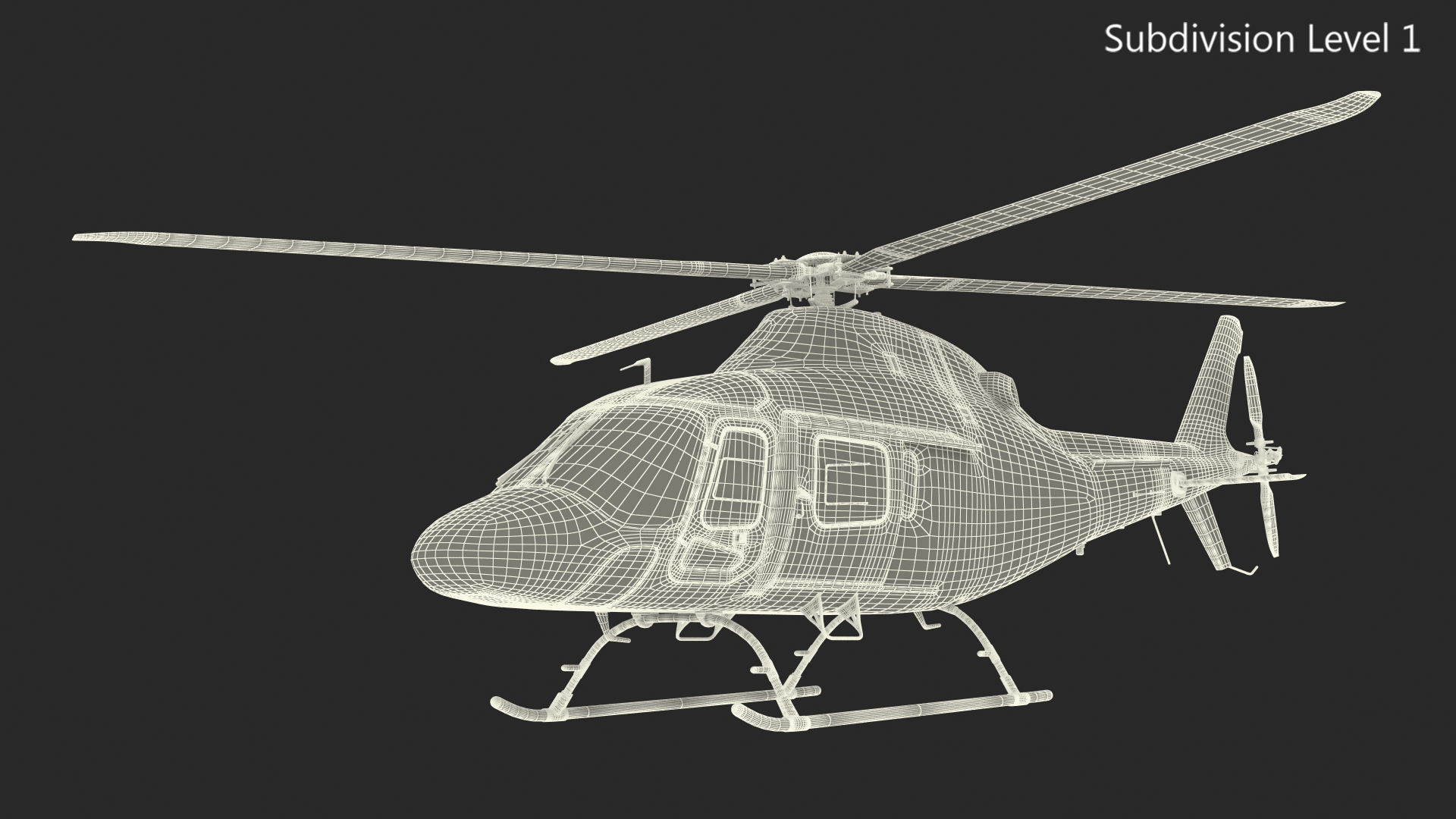 3D Leonardo AgustaWestland AW119 Helicopter Blue Rigged for Maya