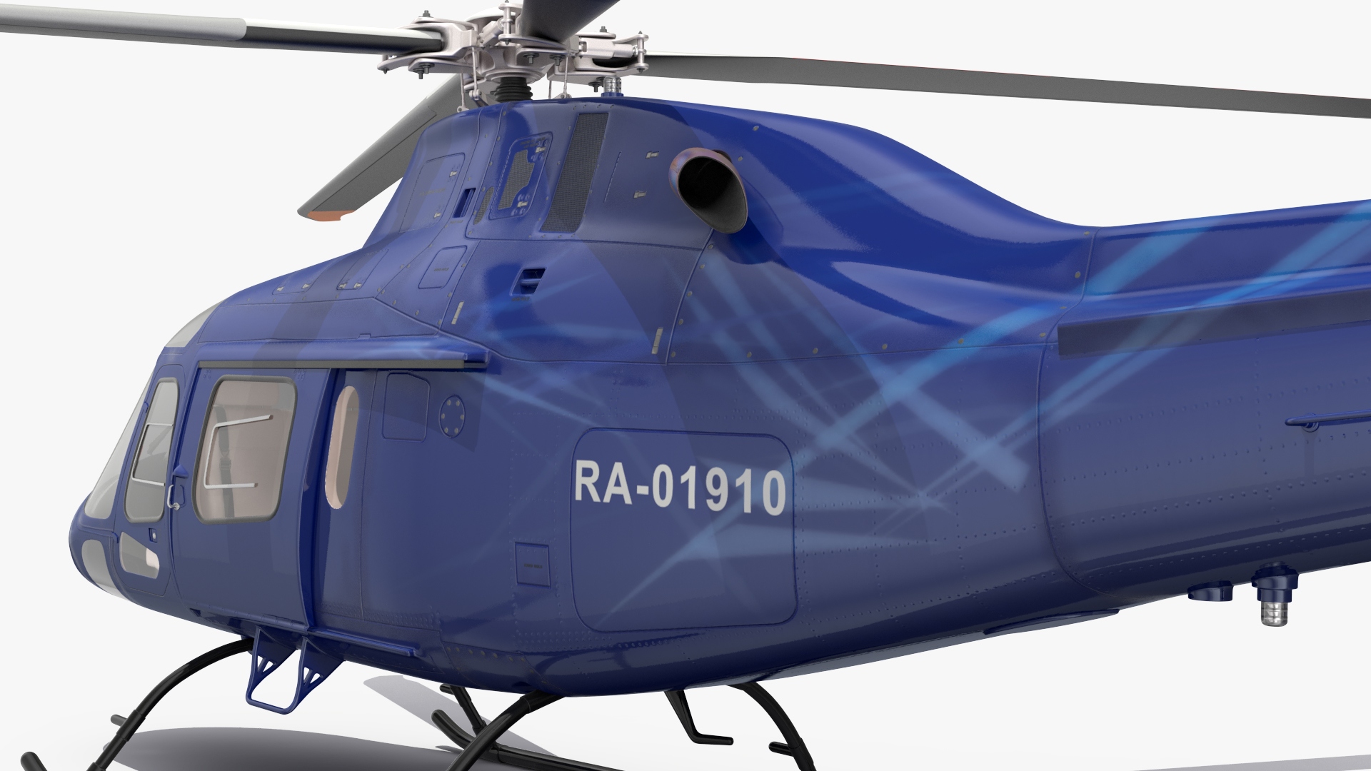 3D Leonardo AgustaWestland AW119 Helicopter Blue Rigged for Maya