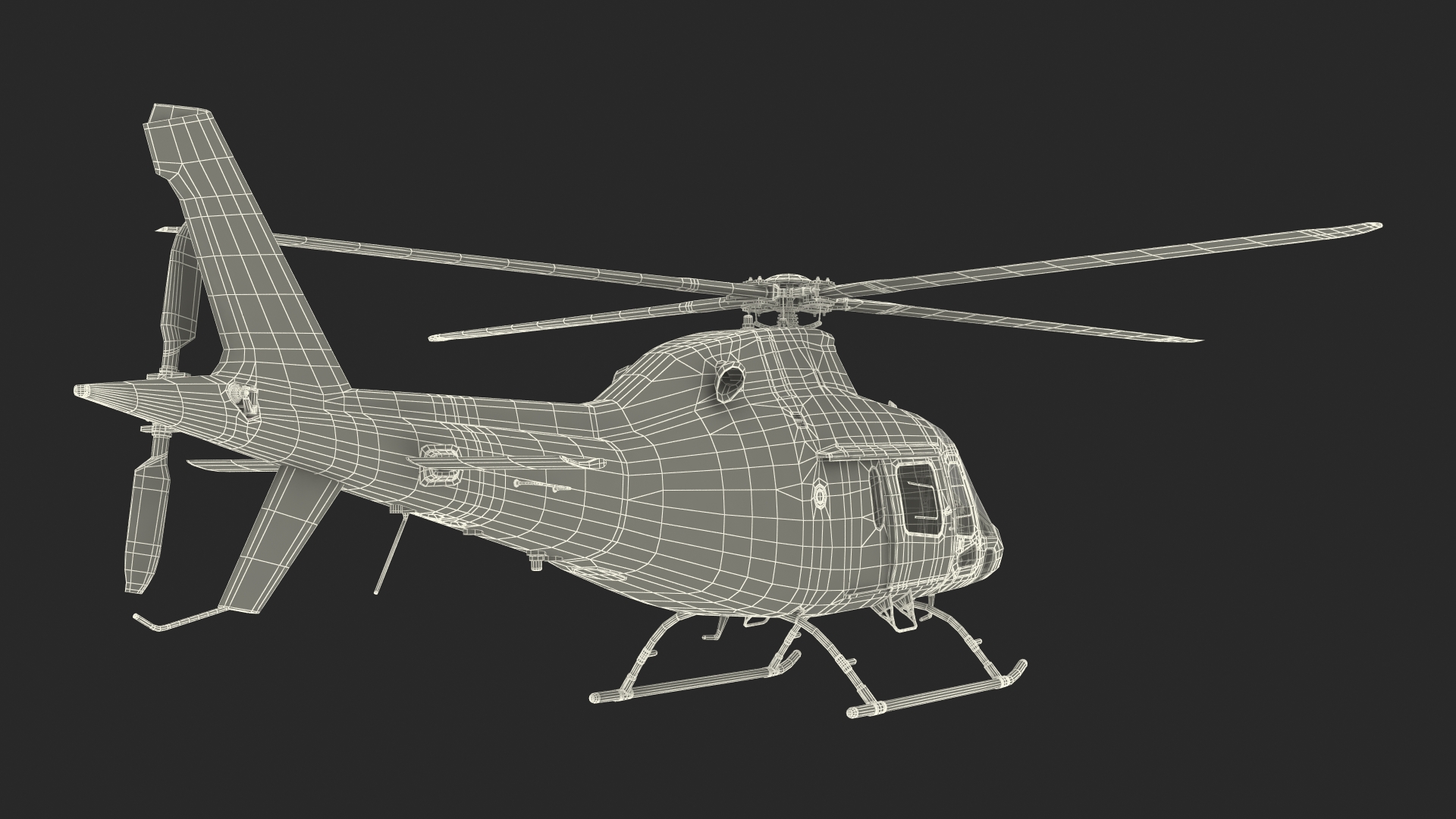 3D Leonardo AgustaWestland AW119 Helicopter Blue Rigged for Maya
