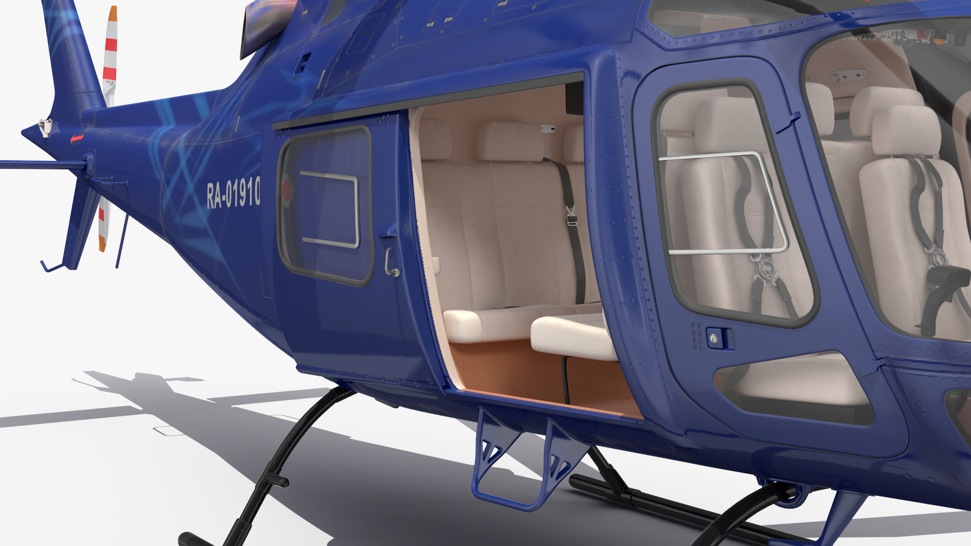 3D Leonardo AgustaWestland AW119 Helicopter Blue Rigged for Maya