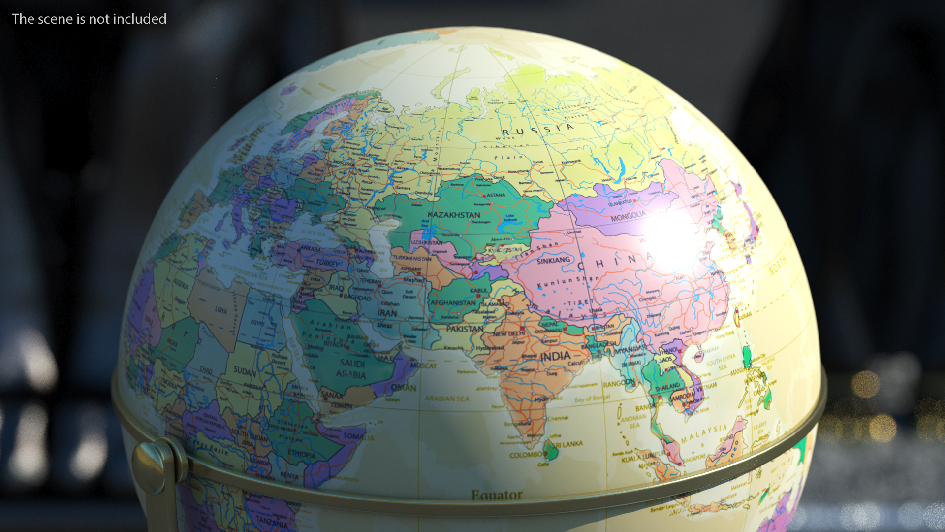3D model Vintage World Globe with Stand