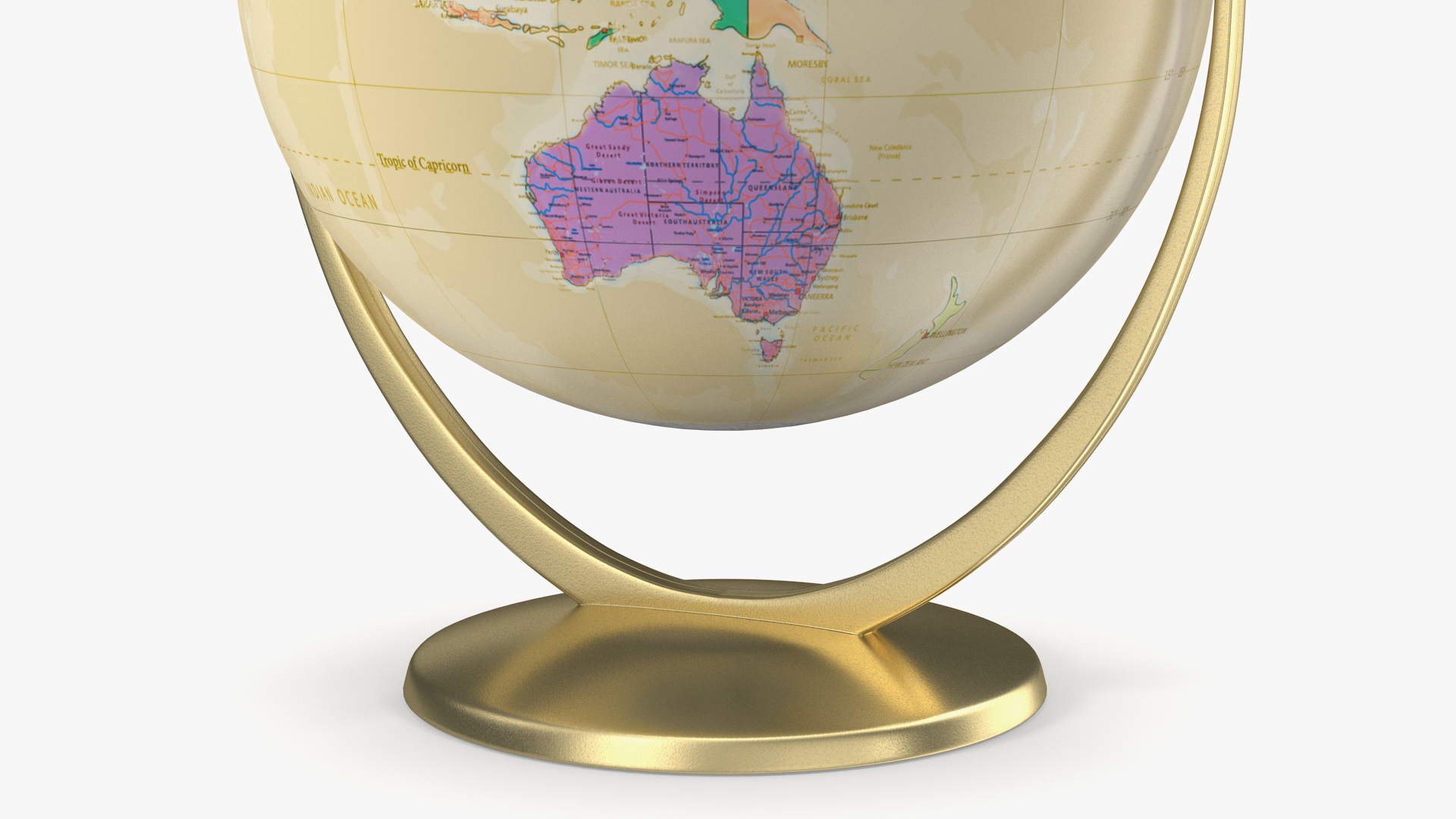 3D model Vintage World Globe with Stand