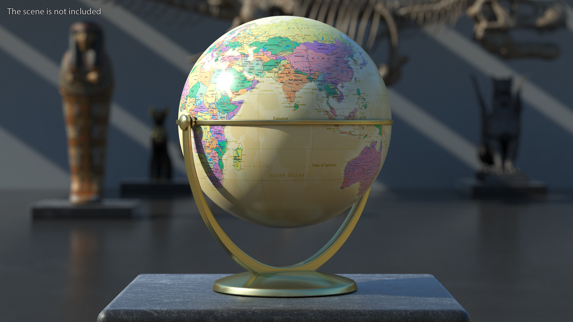 3D model Vintage World Globe with Stand