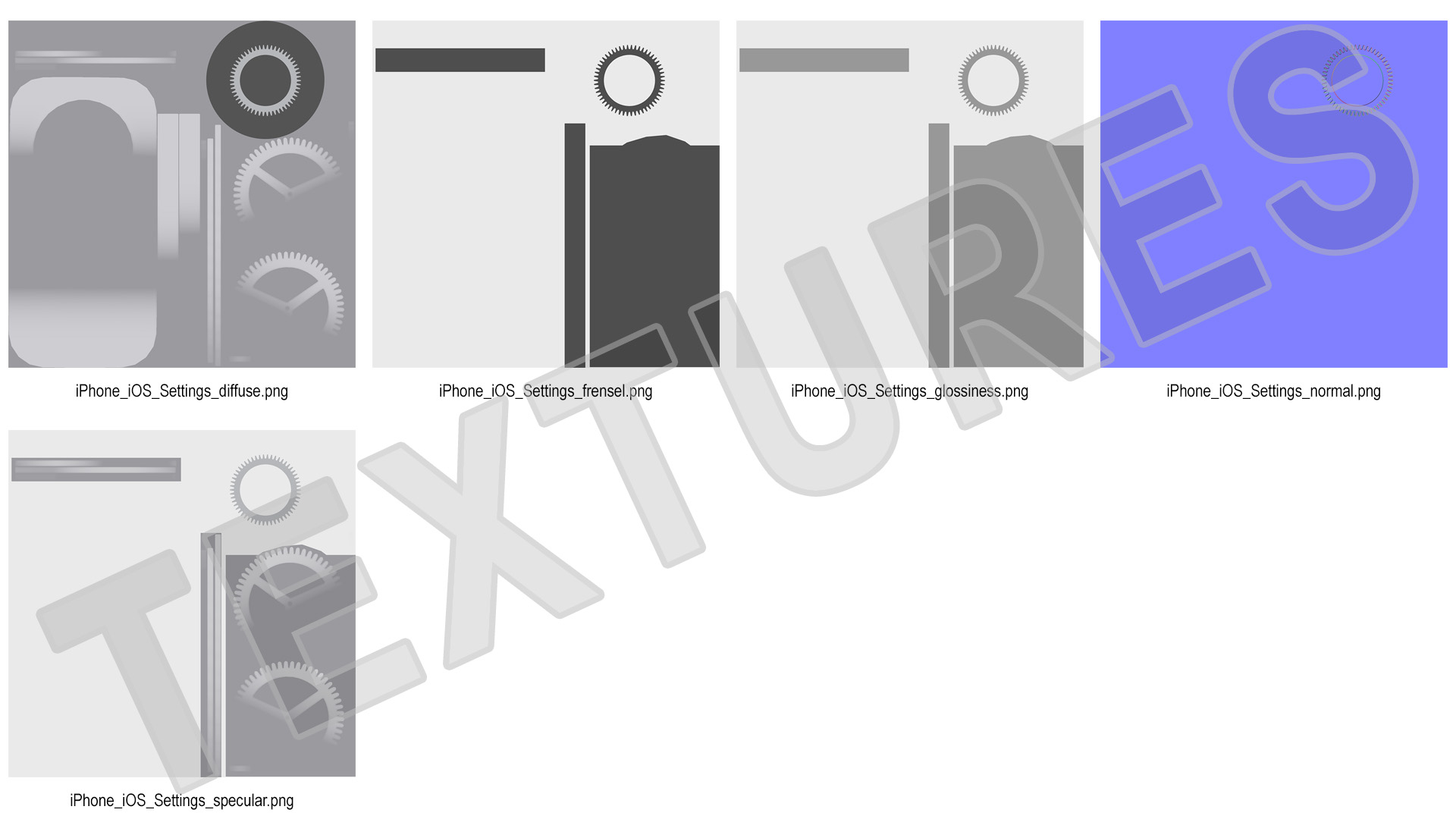 iPhone iOS Settings Icon 3D model
