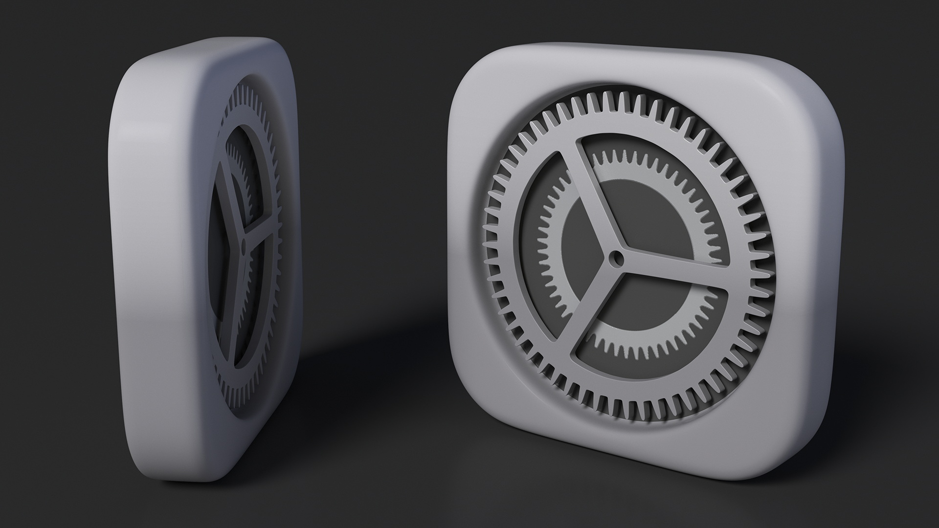 iPhone iOS Settings Icon 3D model