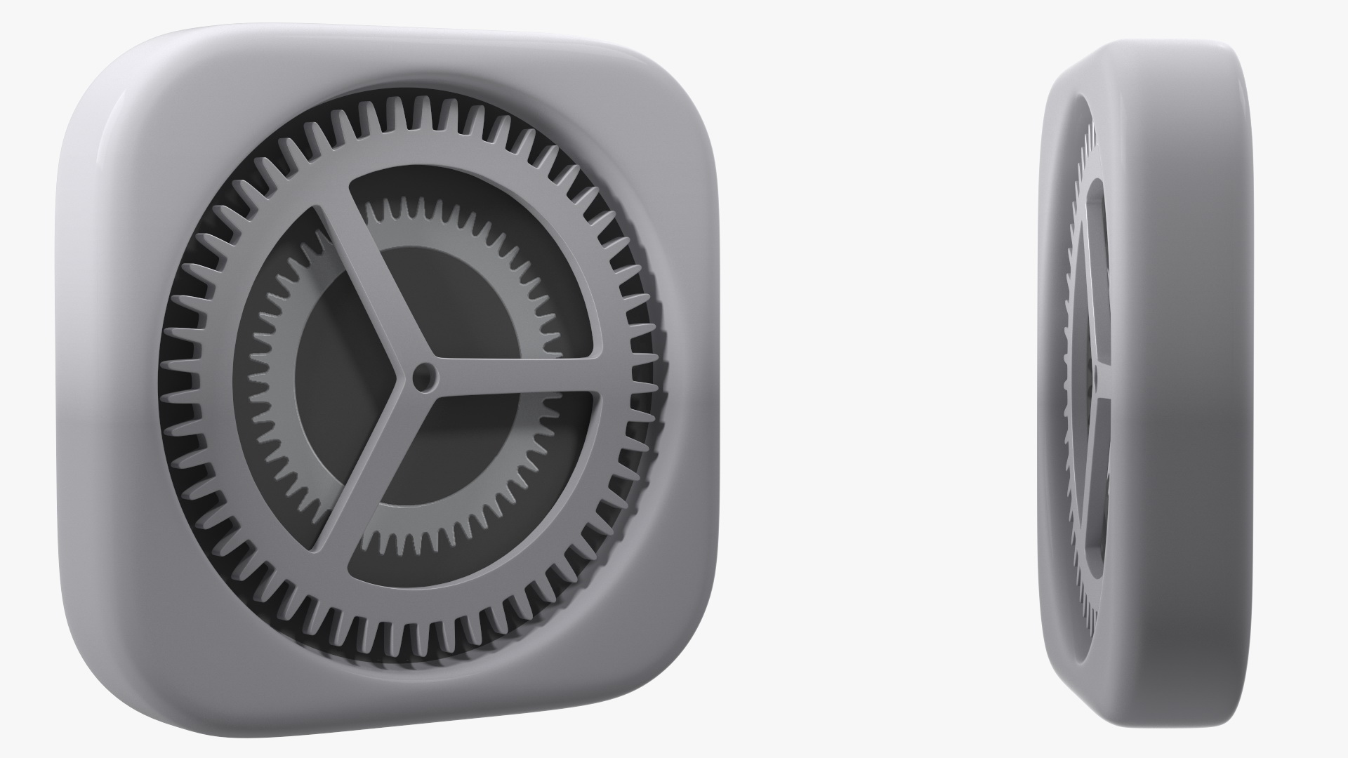 iPhone iOS Settings Icon 3D model