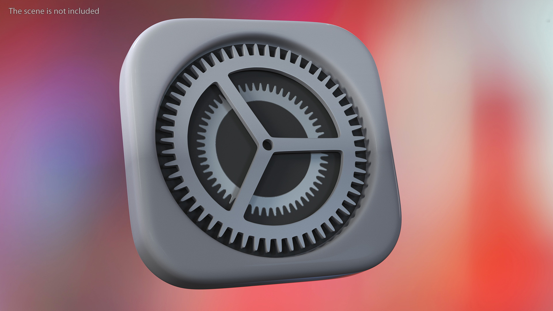 iPhone iOS Settings Icon 3D model