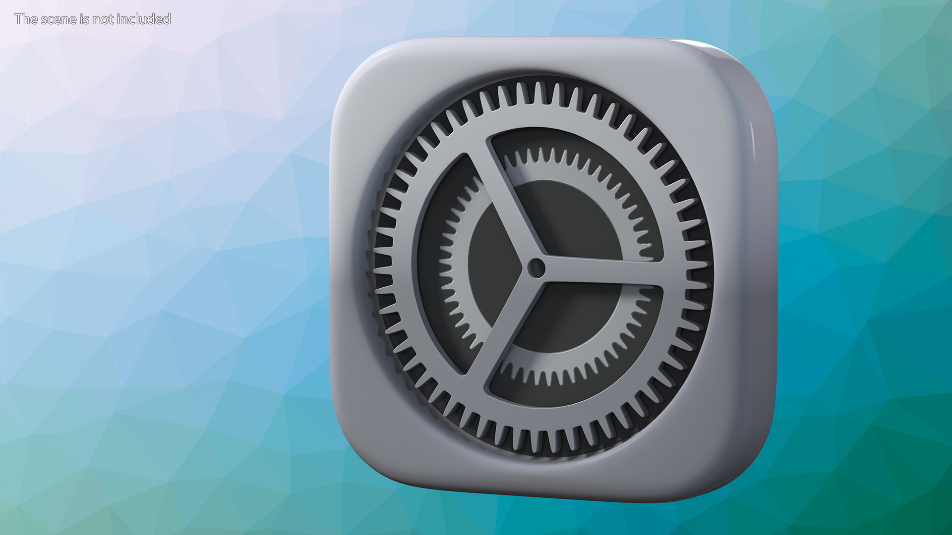 iPhone iOS Settings Icon 3D model