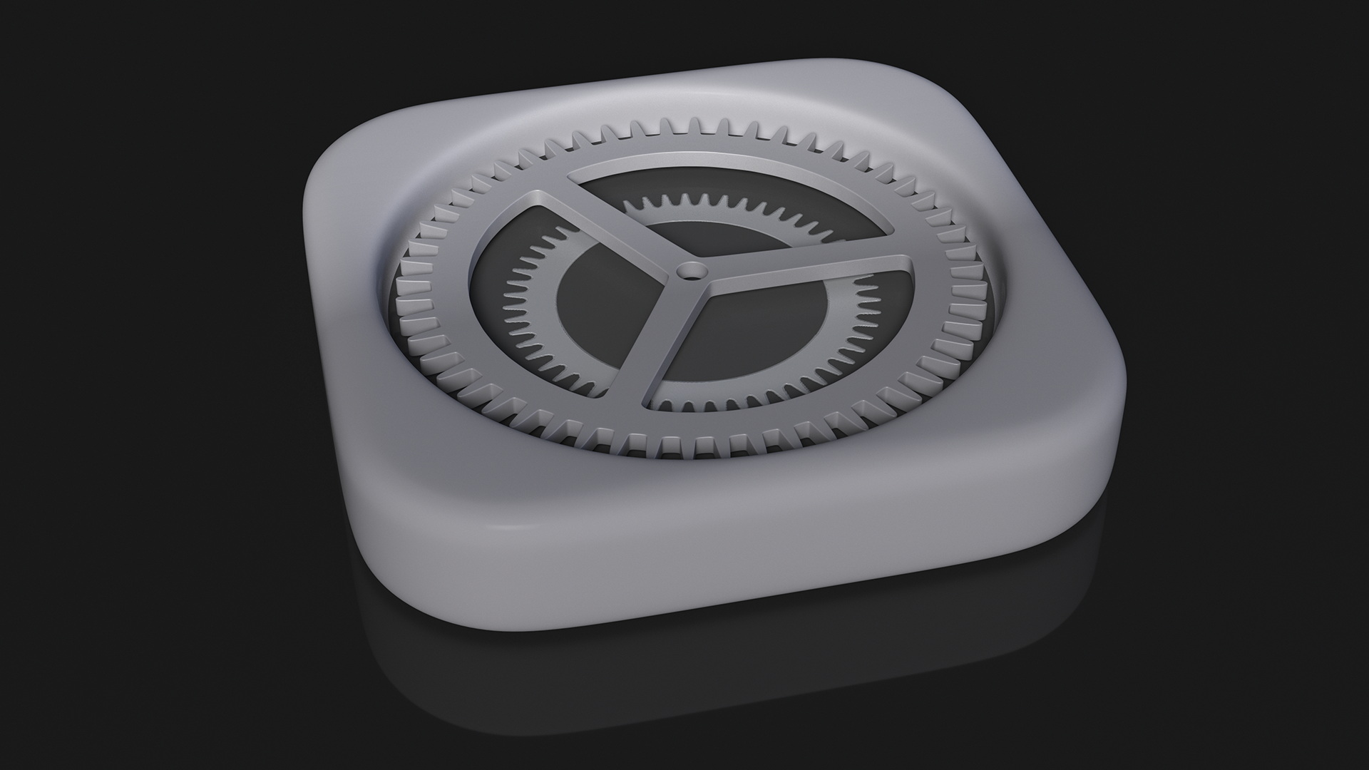 iPhone iOS Settings Icon 3D model
