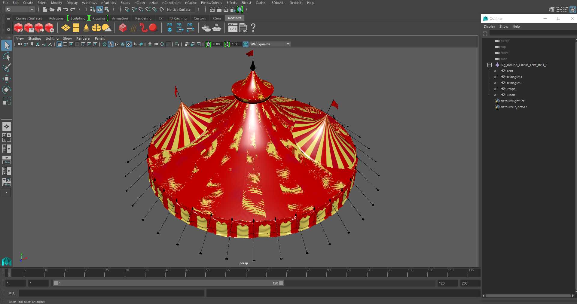 3D Big Round Circus Tent