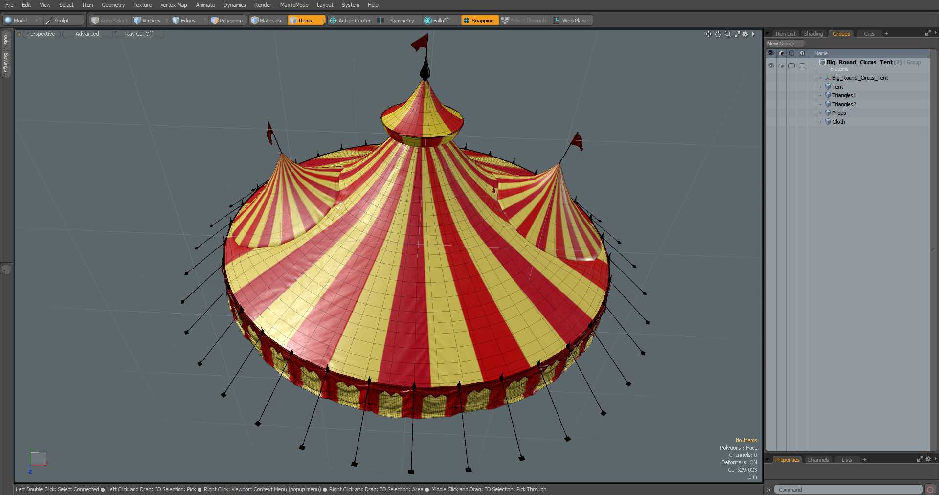 3D Big Round Circus Tent