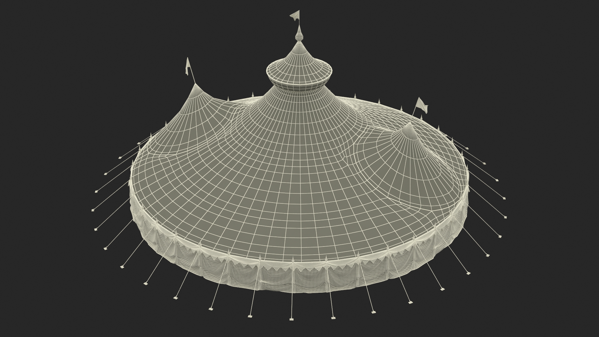 3D Big Round Circus Tent