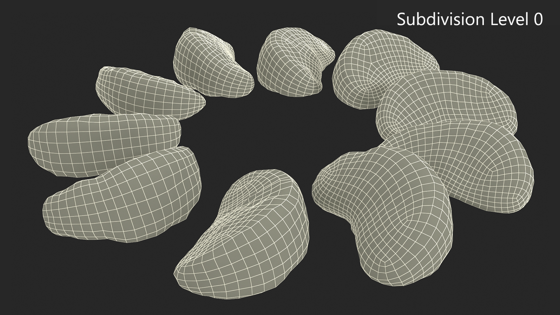 3D Slices of Peeled Orange Tangerine Fruit in Sun Form